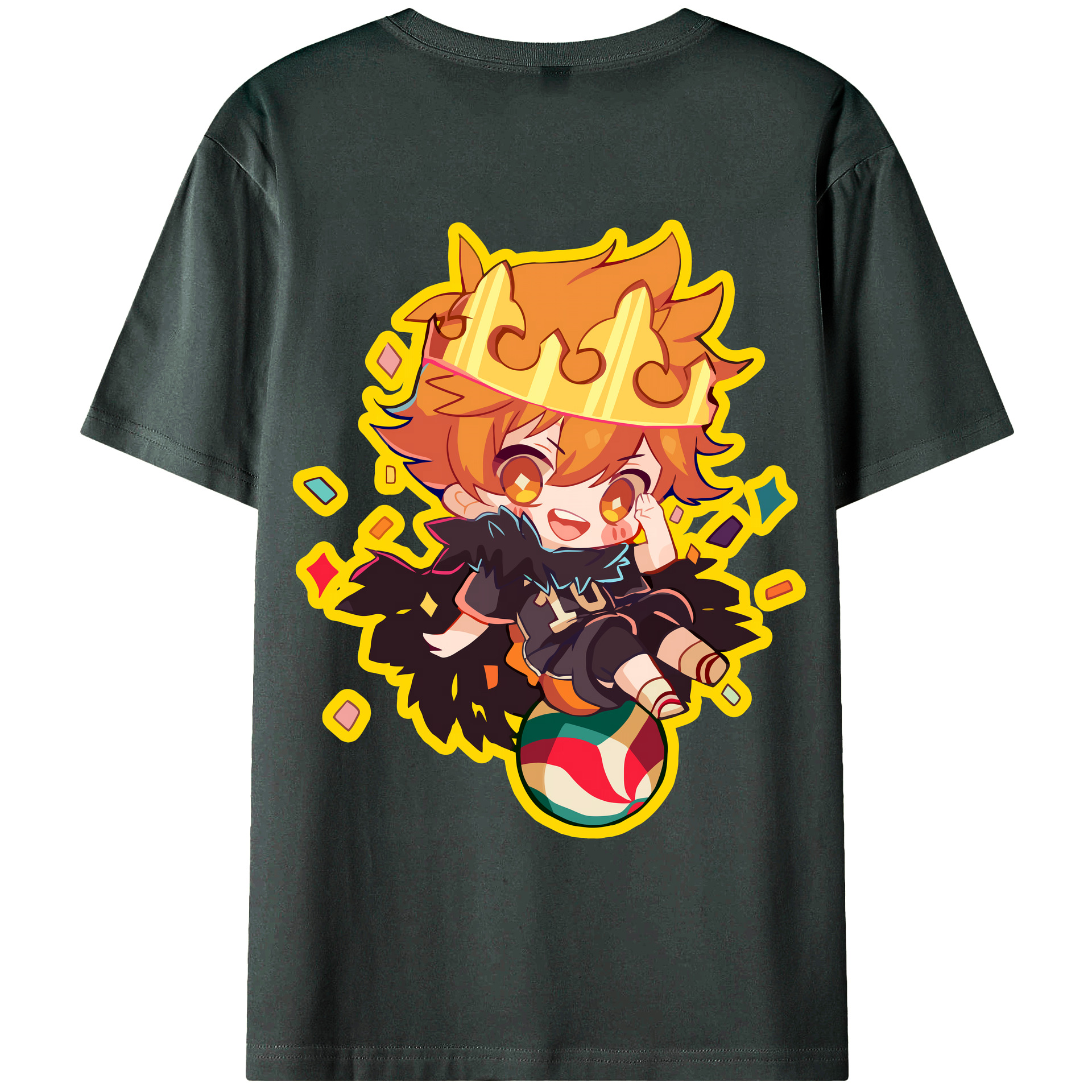 （画像用） ハイキュー!! Haikyu!! 綿100％ メンズ半袖Tシャツ（バックプリント） 通気性